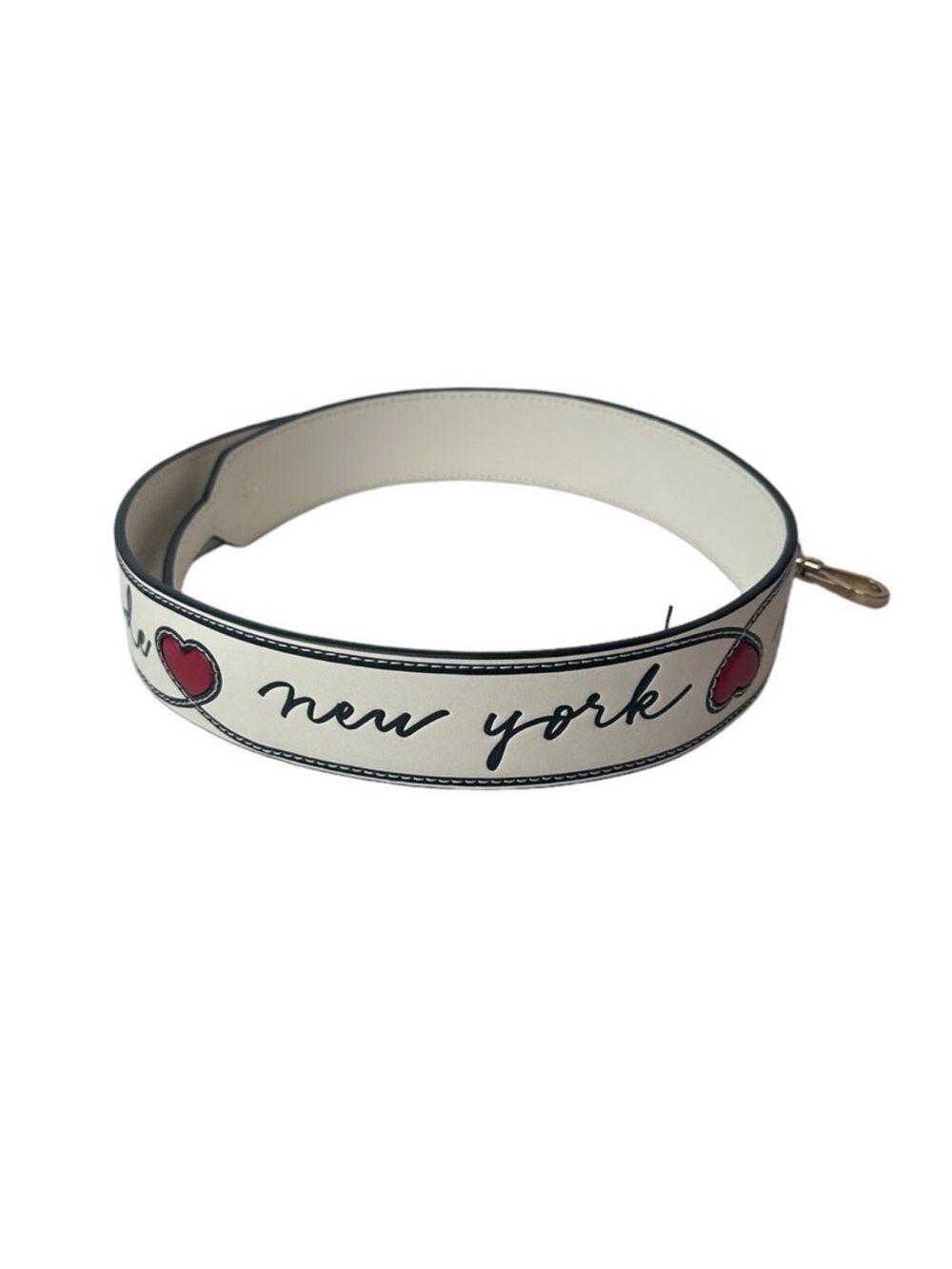 Kate Spade Limited Edition Heart Collection Adjustable Leather Bag Strap - Picture 4 of 7